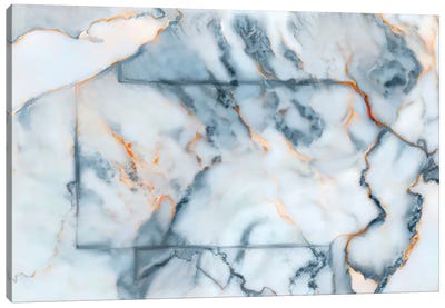 Pennsylvania Marble Map Canvas Art Print