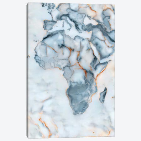 Africa Marble Map Canvas Print #OMU486} by Octavian Mielu Canvas Art Print
