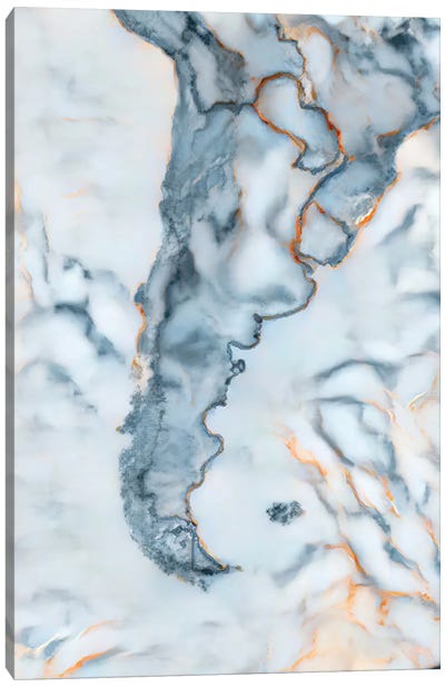 Argentina Marble Map Canvas Art Print - Argentina Art