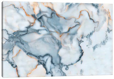 China Marble Map Canvas Art Print