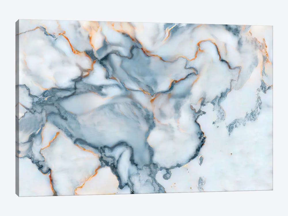 China Marble Map by Octavian Mielu 1-piece Canvas Print