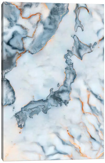 Japan Marble Map Canvas Art Print