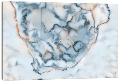South Africa Marble Map Canvas Art Print - Octavian Mielu