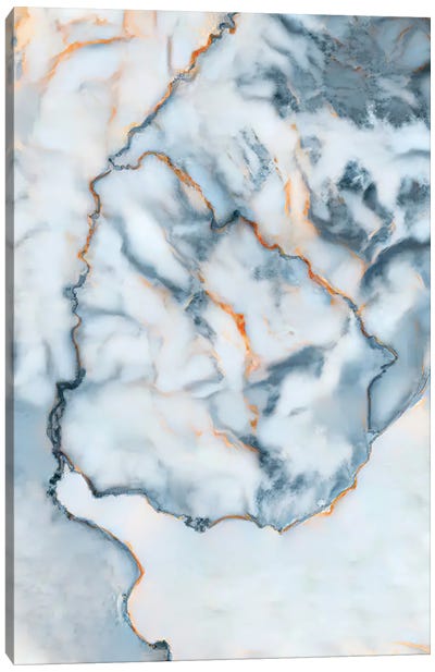 Uruguay Marble Map Canvas Art Print - Octavian Mielu