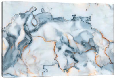 Venezuela Marble Map Canvas Art Print - Octavian Mielu