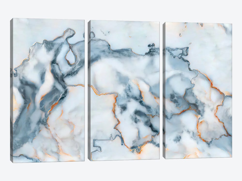 Venezuela Marble Map by Octavian Mielu 3-piece Art Print