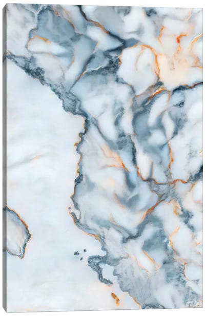 Albania Marble Map Canvas Art Print