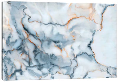 Bulgaria Marble Map Canvas Art Print - Octavian Mielu