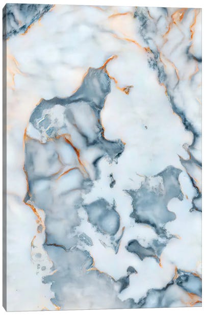 Denmark Marble Map Canvas Art Print
