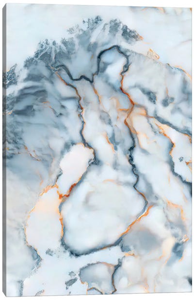 Finland Marble Map Canvas Art Print - Octavian Mielu