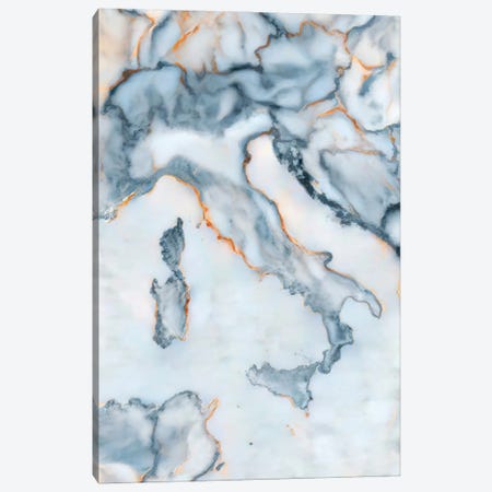 Italy Marble Map Canvas Print #OMU524} by Octavian Mielu Canvas Wall Art