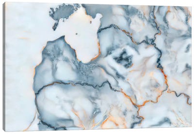 Latvia Marble Map Canvas Art Print