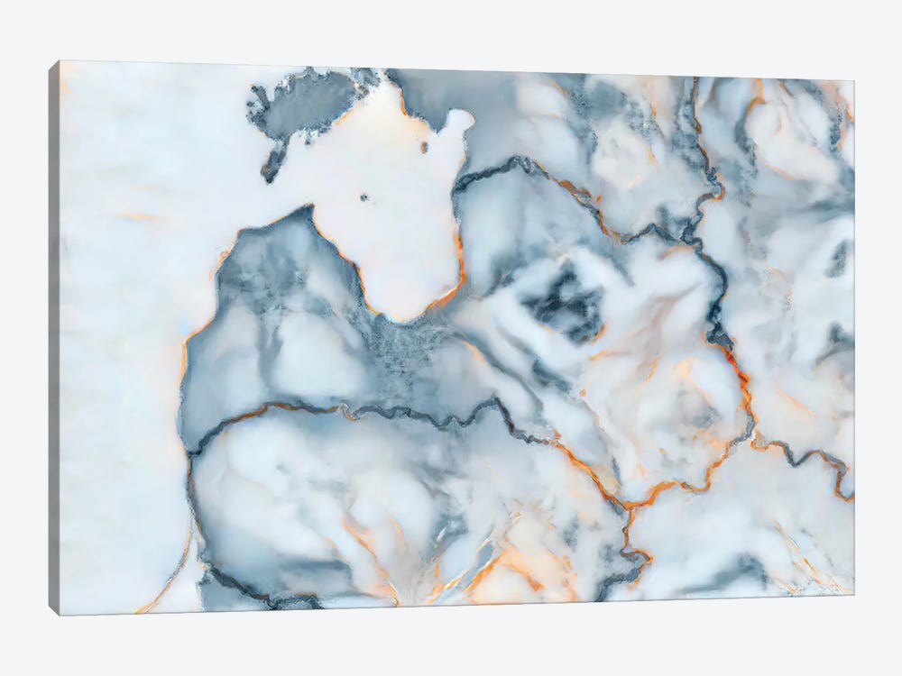 Latvia Marble Map by Octavian Mielu 1-piece Canvas Print