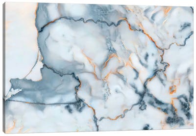 Lithuania Marble Map Canvas Art Print - Octavian Mielu