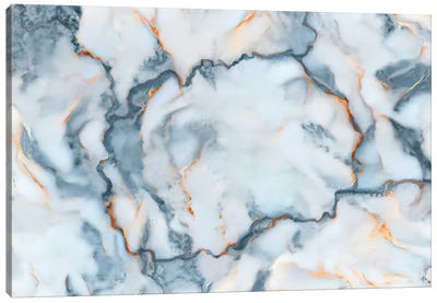 Macedonia Marble Map Canvas Art Print - Octavian Mielu