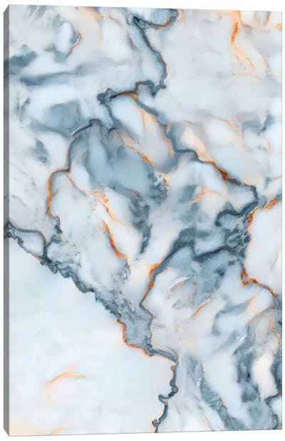 Montenegro Marble Map Canvas Art Print - Montenegro