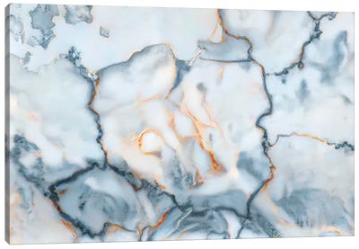 Poland Marble Map Canvas Art Print