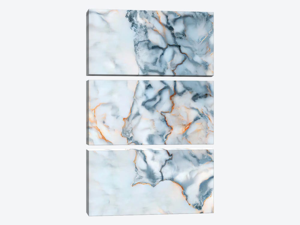 Portugal Marble Map by Octavian Mielu 3-piece Canvas Art