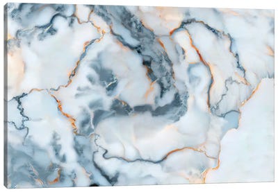 Romania Marble Map Canvas Art Print