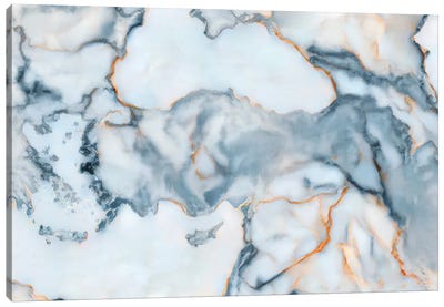 Turkey Marble Map Canvas Art Print - Octavian Mielu