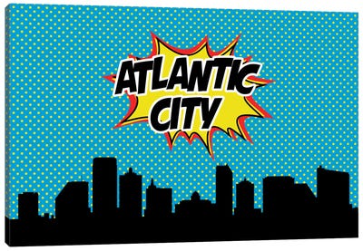 Atlantic City Canvas Art Print - New Jersey Art