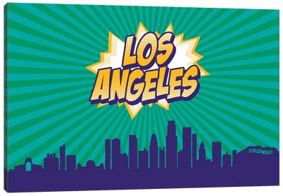 Los Angeles Canvas Art Print - Los Angeles Skylines