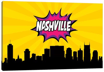 Nashville Canvas Art Print - Nashville Skylines