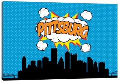Pittsburg Canvas Art Print - Pittsburgh Skylines