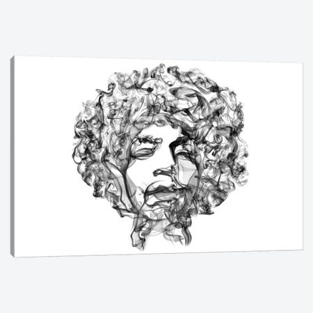 Jimi Hendrix Canvas Print #OMU9} by Octavian Mielu Canvas Artwork