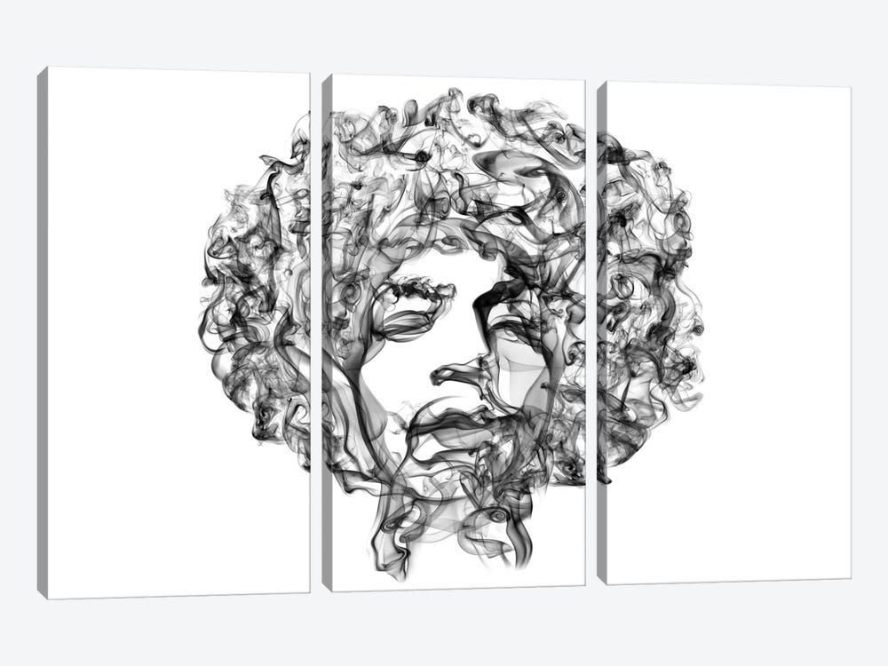 Jimi Hendrix by Octavian Mielu 3-piece Art Print