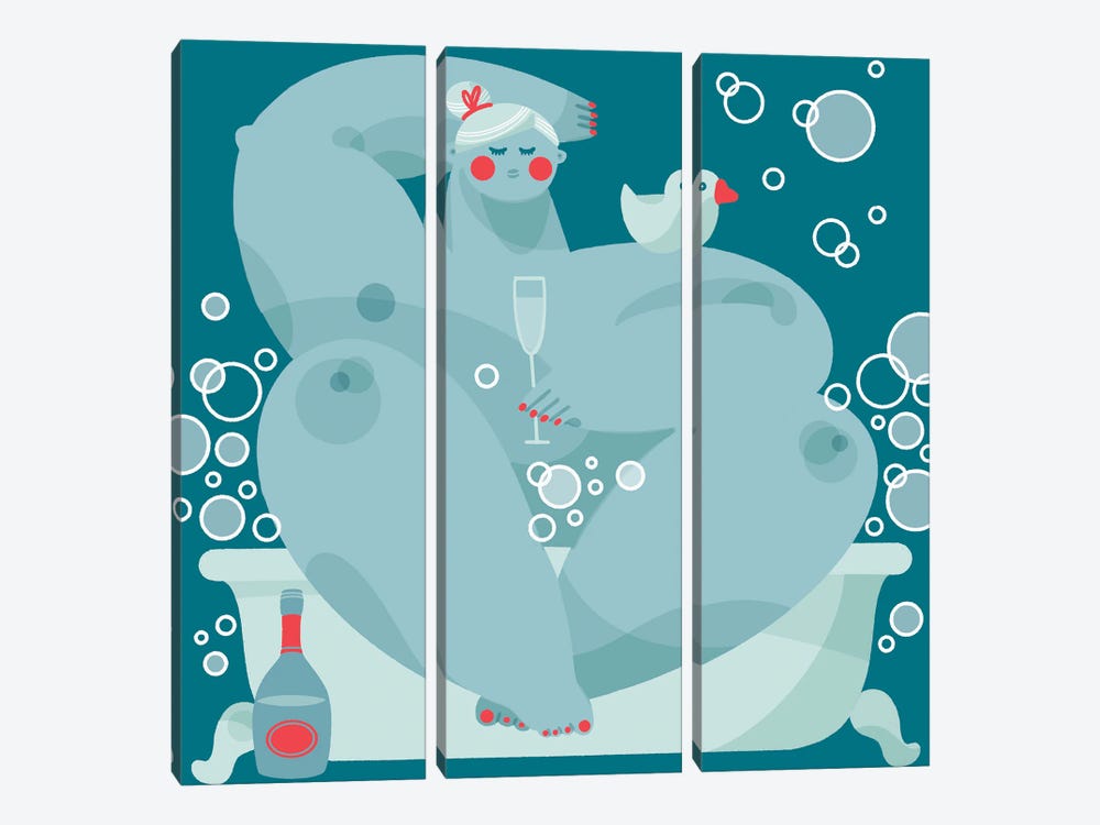 Bubbles by Olga Masevich 3-piece Canvas Wall Art