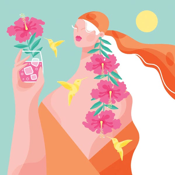 Hummingbirds: Hibiscus by Olga Masevich