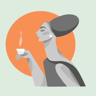 Impeccable Coffee by Olga Masevich framed canvas print