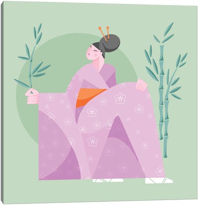 Kimono Canvas Art Print - East Asian Culture