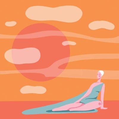 Anticipation by Olga Masevich framed canvas print