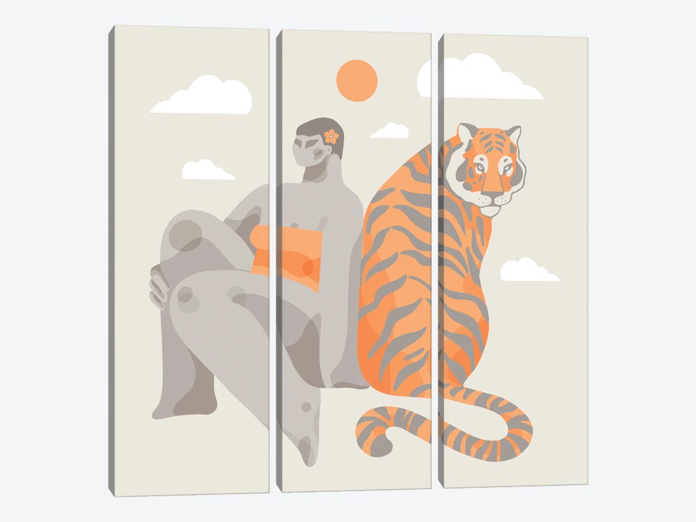 Big Cats by Olga Masevich 3-piece Canvas Print