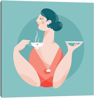 Tea Time Canvas Art Print - Olga Masevich