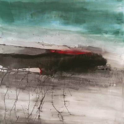 Rupture II by Michelle Oppenheimer multi panel art