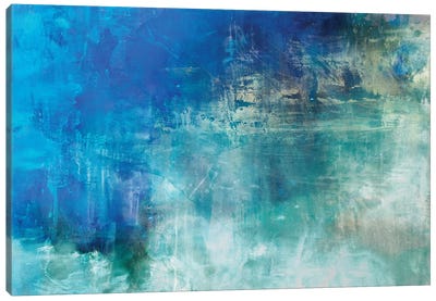 Allusive Canvas Art Print - Blue Abstract Art