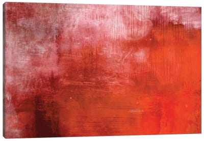 Insinuate Canvas Art Print - Red Abstract Art