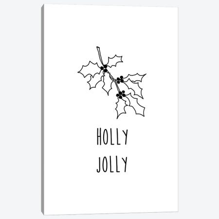 Holly Jolly B&W Canvas Print #ORA105} by Orara Studio Canvas Art Print