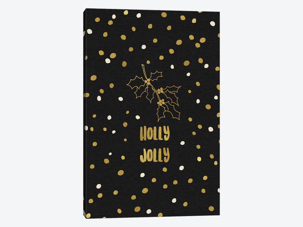 Holly Jolly Gold by Orara Studio 1-piece Canvas Art Print