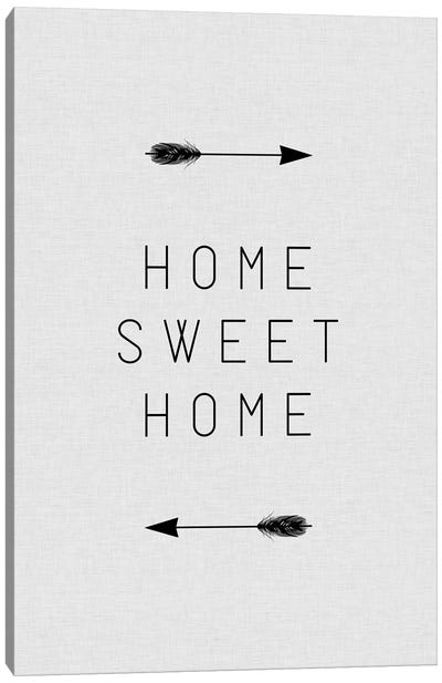 Home Sweet Home Arrow Canvas Art Print - Minimalist Quotes