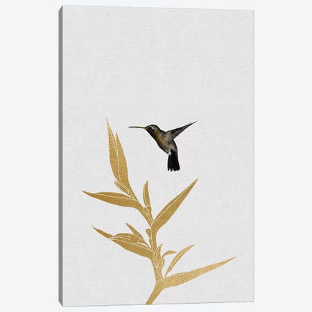 Hummingbird & Flower I Canvas Print #ORA108} by Orara Studio Canvas Wall Art