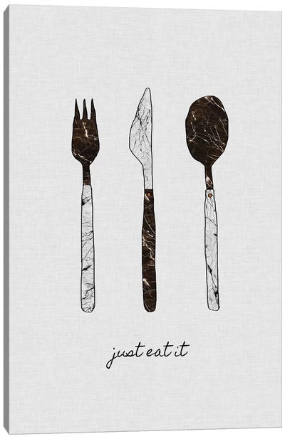 Just Eat It Canvas Art Print - Kitchen Equipment & Utensil Art