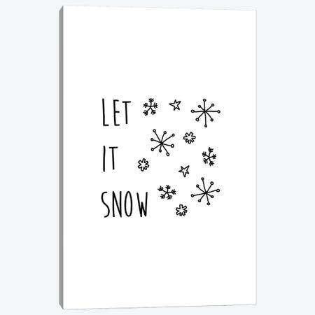 Let It Snow B&W Canvas Print #ORA124} by Orara Studio Canvas Art Print
