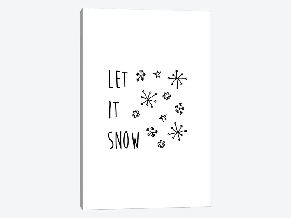 Let It Snow B&W by Orara Studio 1-piece Canvas Art Print