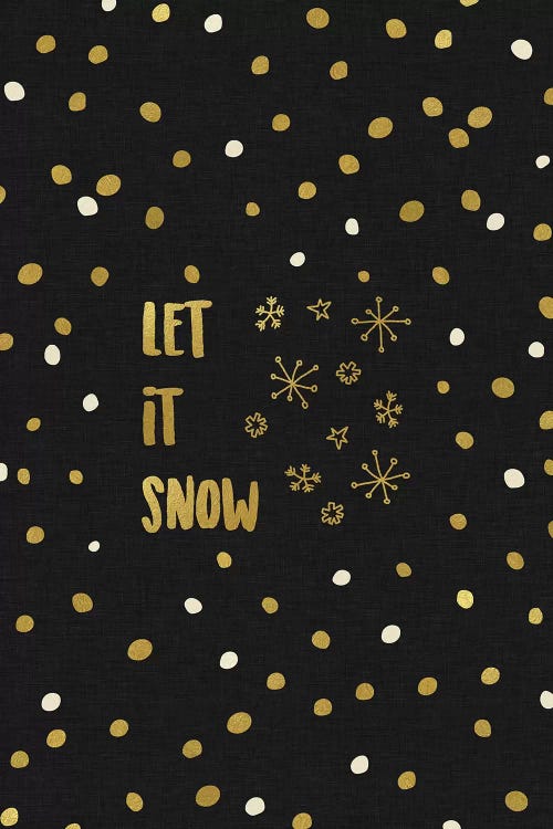 Let It Snow Gold by Orara Studio wall art