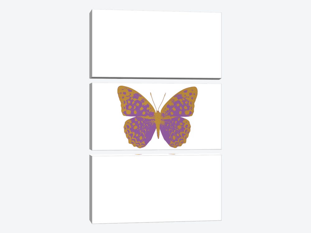 Lilac Butterfly by Orara Studio 3-piece Canvas Artwork