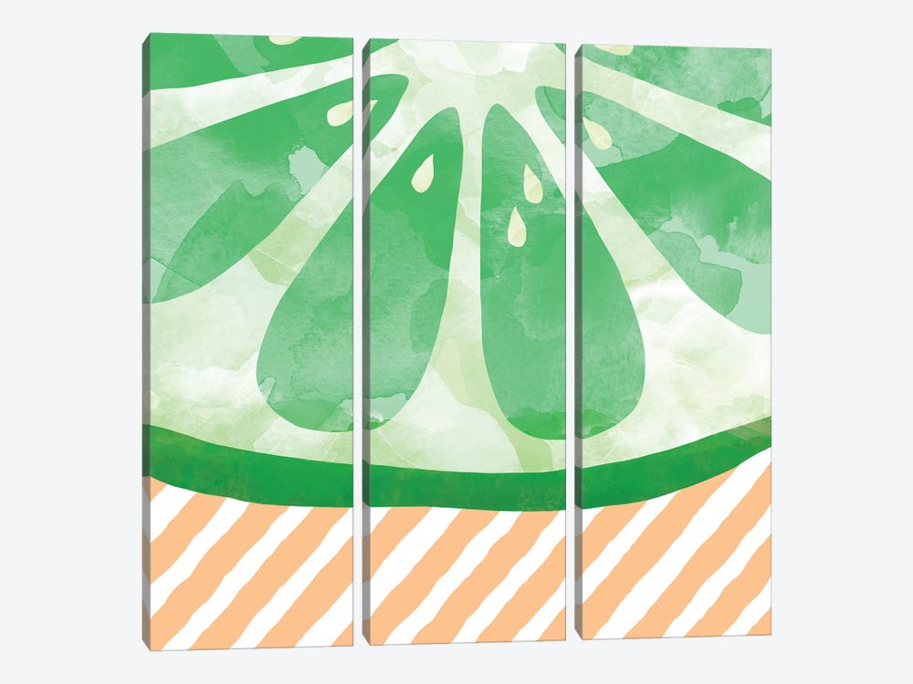 Lime Abstract by Orara Studio 3-piece Canvas Print